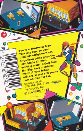 Psycho City (UK) (1989) box cover back